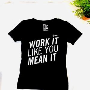 Nike black Dri-fit v-neck women’s tee xs